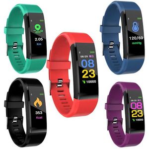 Id115 Smart 2024 115 Plus Bracelet For Screen Fitness Tracker Pedometer Watch Counter Heart Rate Blood Pressure Monitor Smart Wristband Colorfuli4ss