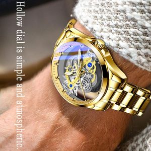 Orologi da polso Volano Finestra rotante Orologi da uomo Moda di lusso Luminoso Data automatica Orologio al quarzo da uomo Orologio da uomo impermeabile Relogio