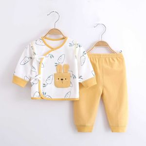 Abito diviso di marca in puro cotone vestibilità pantaloni autunnali neonato monaco luna piena vestiti quattro stagioni pigiama per bambini comfortale morbido popolare come un