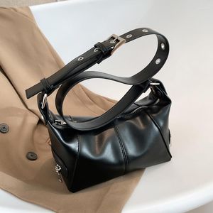 Evening Bags Small Leather Crossbody For Women 2023 Punk Style Female Underarm Shoulder Bag Handbags And Purses