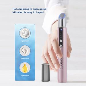 Steamer Eye Massager Beauty Pen EMS Microcurrent Face Skin Lyft Anti Wrinkle Heat Massage Machine Care 230608