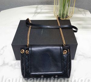 TOTES MINI NOLITA METAL LITET ZŁOTY ŁAŃCUCH RAMPER Crossbody pod pachami jambskin retro klapę kopertowa torba diamentowa pikowana konstrukcja js duży bb