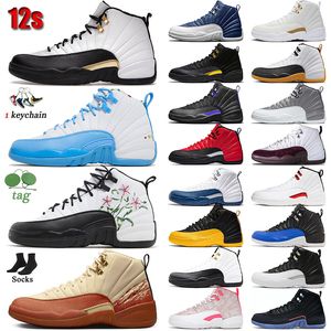 Jumpman Herren OG Baskerball-Schuhe 12s Outdoor Sports Retos Cherry 12 Designer A Ma Maniere University Blue FIBA Floral Dhg8 J12s Sneakers Trainer