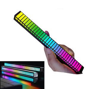 Wireless Sound Activated RGB Light Bar, Creative 16 32 40 Led Sound Control colorful changing Pickup Rhythm Lights LED Ambient Light for Car bedroom gift Christmas