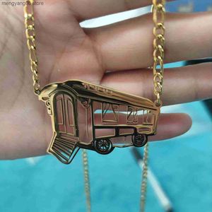 Pendant Necklaces Customized Necklace with Car Custom Hollow Truck Pendant with Diamond Necklaces Any Cartoon Style Chain for Men's Birthday Gifts T230609