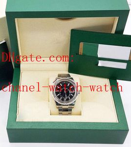 High Quality Stainless steel Black Dial Men's Wristwatches 42 mm 18K White Gold 326934 Sapphire Glass Mens Automatic Machinery Watches Box/Papers