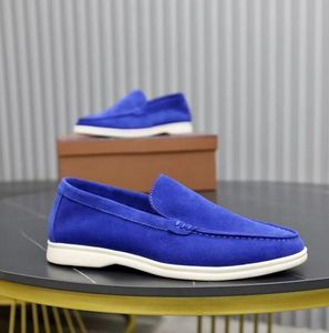 Designer Men casual shoes loafers low top suede leather Dress Shoes LoroPiana Moccasins summer walk loafer slip on loafer rubber sole flats outdoor trainer sneakers