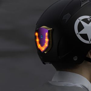 Motorradhelme Helm Nachtlicht Reiten Outdoor Fahrrad Warnung LED Intelligente Rückleuchte Wasserdichtes Design