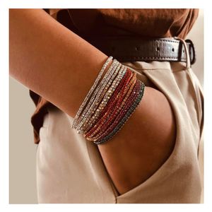 Designer Bracelet New European and American Diamond Stretch Bracelet Shiny Simple Bracelet Jewelry Women