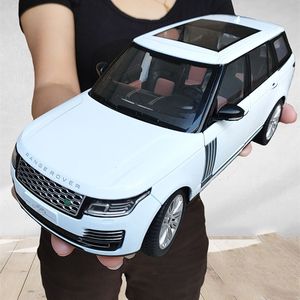 Diecast Model 1 18 Simulation Large Range Alloy Car Sound And Light Pull Back Toy Boys Collection Decoration Gift 230608