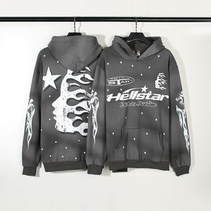 Men's Hoodies Sweatshirts High Street hellstar vintage hoodies for men women Sweatshirts hooded flame designer hoodie long sleeve coat plus size MLXL2XL