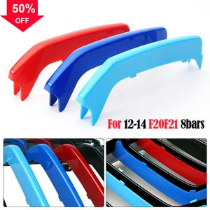 New 3pcs M Power Car Racing Front Grille Trim Strips for BMW SERIES 1 for BMW 2012 2013 2014 F20 F21 8 Rod Performance