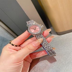 Pary mody Diamond zegarek z wysokiej jakości stali nierdzewnej Automatyczne kwarcowe chronometr panie z szlachetną i elegancką wodoodporną konstrukcją