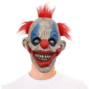 Maski imprezowe Scary Clown Face Cover One Rozmiar LaTex Tarcza Okładki Cosplay Prop Horror Film Festival 230608