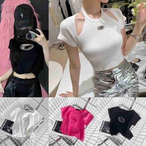 Women's T-Shirt designer tshirts Tanks top tight T-shirt hollow out Tee women shirts Letter Print Short Sleeve sexy yogaTees woman summer vests 60RO
