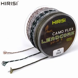 Linia warta 1PCS 35LB 7M Leadcore Carp Fishing Line Make Carp Hair Rigs 3 Kolor Pletający się linia ołowiu 230608