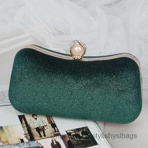 Shoulder Bags Green Shoulder Handbags for Women Famous Brand Flannel Clutch Purse Luxury Designer Party Wallets for Weddings Crossbody Bag