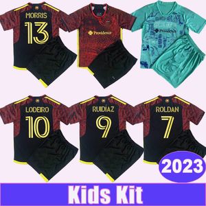 2023 Seattle Sounders FC Kids Kit Soccer Jerseys ROLDAN RUIDIAZ LODEIRO MONTERO MORRIS Home Special Edition Football Shirt Short Sleeve