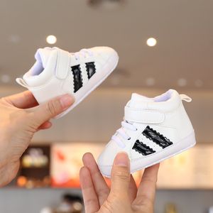 First Walkers 0-18M Baby Shoes Boy born Infant Toddler Casual Comfor Cotton Sole Anti-slip PU Leather First Walkers Crawl Crib Shoes 230608