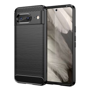 Karbon Fiber Doku Şok geçirmez koruyucu Kılıflar İnce Uygun Yumuşak TPU Silikon Kapak Google Pixel 7/7 Pro 7A/Pixel 8/8 Pro 5G Telefon Kılıfları