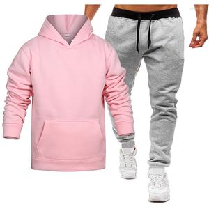 Erkek Hoodies Erkekler Moda Trailsuit Set Güzel Bahar Sonbahar Ter Elbisesi Erkek Spor Giyim Hoodie ve Swearpants 2 Parçası Jogger Kıyafet