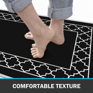 Carpet New Soft Kitchen Mats Black Outdoor Indoor Mat Easy Clean Carpets For Home Decor Anti-slip Area Rugs Super Comfortable Carpet R230607