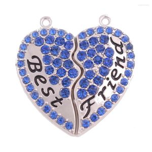 Charms 2023 Fashion Heart Pendant Female Jewelry Gift per BFF con bellissimi cristalli Amico scritto Goccia in lega di zinco