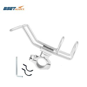 Fishing Accessories Marine Grade Stainless Steel 316 fishing rod rack holder pole bracket support clamp on rail mount 26 or 32mm boat 230608