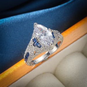 Темперамент элегантные женские обручальные кольца с блестящими ааа -кубическими циркония 2023 мода вечность любовь