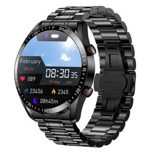 novo relógio inteligente de chamada Bluetooth comercial com pulseira de aço inoxidável relógio ECG Sports Watch
