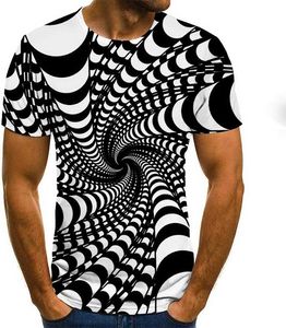 Camiseta masculina 3D com estampa estampada para homens de manga curta casual moda streetwear design de moda gola redonda