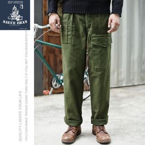 Men's Pants SauceZhan P37 British Army Pants OG107 Utility Fatigue Pants Classic Military Olive Sateen Baker pants Pants Capris Cargo Pants 230608