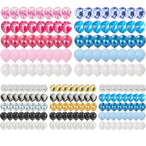 Andere Event Party Supplies 40 Stück 10 Zoll rosa blaue Luftballons Set Konfetti Achat Latex für Geburtstag Babyparty Hochzeitsdekoration Pastell 230608