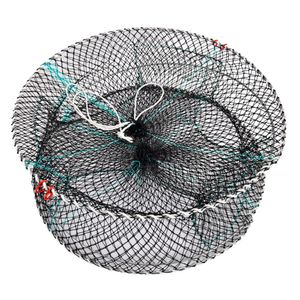 Accessoires de pêche filets moulés poisson crabe piège réseau Cages crevettes Nylon automatique Cage pliable filet X611D 230608