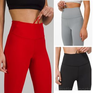 Lu Align Lu Yogas Women Sports Full Pants High Rise Bodybuilding Sweatpant Wunder Train Fitness Leggings High Rise Gym Leggings Yoga Thin Long Pant