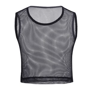 Camisetas Masculinas YiZYiF Masculina Malha Transparente Fitness Camiseta Rede de Pesca Músculo Tops Sem Mangas Colete S-L 230608