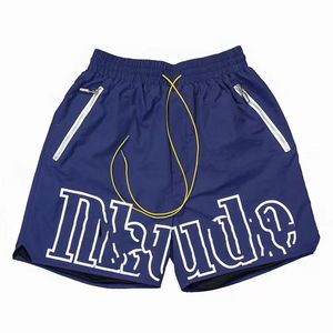 Designer Mens Rhude Short Men Summer Snabbtorkning av andnätmätningstrandkläder Löst sportshorts för S