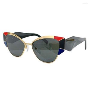 Sunglasses PR121 Cat Eye Acetate Woman Trend Colorful Half Frame Personalized Original Brand Designer Solar Glasses For Men