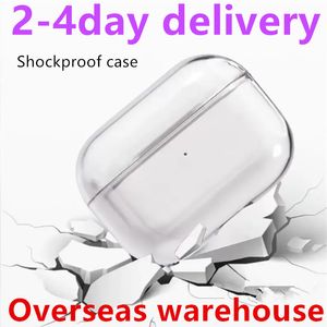 shockproof For Airpods pro 2 2nd generation airpod 3 pros Headphone Accessories Solid TPU Protective Earphone Cover Shockproof Case