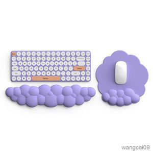 Mouse pads de pulso mouse pad teclado pulso memória de alta densidade bonito mouse pad com base para escritório em casa