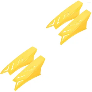 Motorcycle Helmets 4 Pcs Stickers Ornament Horns Decors Supple Creative 20X6.5X5.3CM Replaceable Fashionable Yellow Plastic