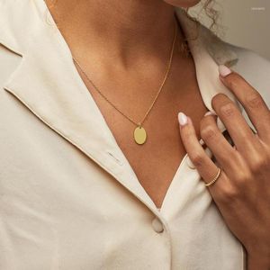 Chains Visunion Geometric Shape Necklace O-Chain 31l6L Stainless Steel Gold Color 13 9MM Pendant Jewelry For Women Friends