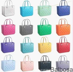Waterproof Woman Eva The Tote Large Shopping Basket Bags Washable Beach Silicone Bogg Bag Purse Eco Jelly Candy Lady Handbags