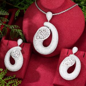 Collana Orecchini Set Soramoore Colore oro di lusso originale per le donne Matrimonio da sposa Russia Dubai Regalo per feste