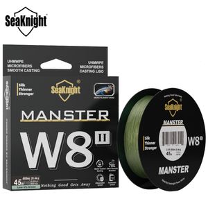 Линия косичка Seaknight Brand Monstermanster W8 II 150M300M500M 8 Strands Casting Fraid Wire Fishing Line 15-100 фунт Гладкий мультифиламент 230608