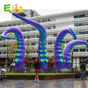 Publicidade personalizada polvo inflável tentáculos de halloween decoração de construção gigante polvo inflável tentacl para festival