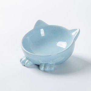 Кошачьи чаши кормушки керамическая миска для маленькой собаки на 15 градусов.
