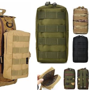 Outdoor Bags Men Tactical Molle Pouch Belt Waist Pack Bag Small Phone Pocket Military Running Travel Camping Soft Back 230608