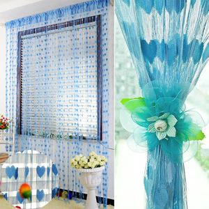 Curtain High Quality Romantic Heart Line Tassel String Door Window Room Divider Valance Size:1m 2m 9 Colors