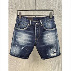 Heren Jeans Heren Zomer Korte Mode Casual Slank Gat Denim Shorts D12-1
